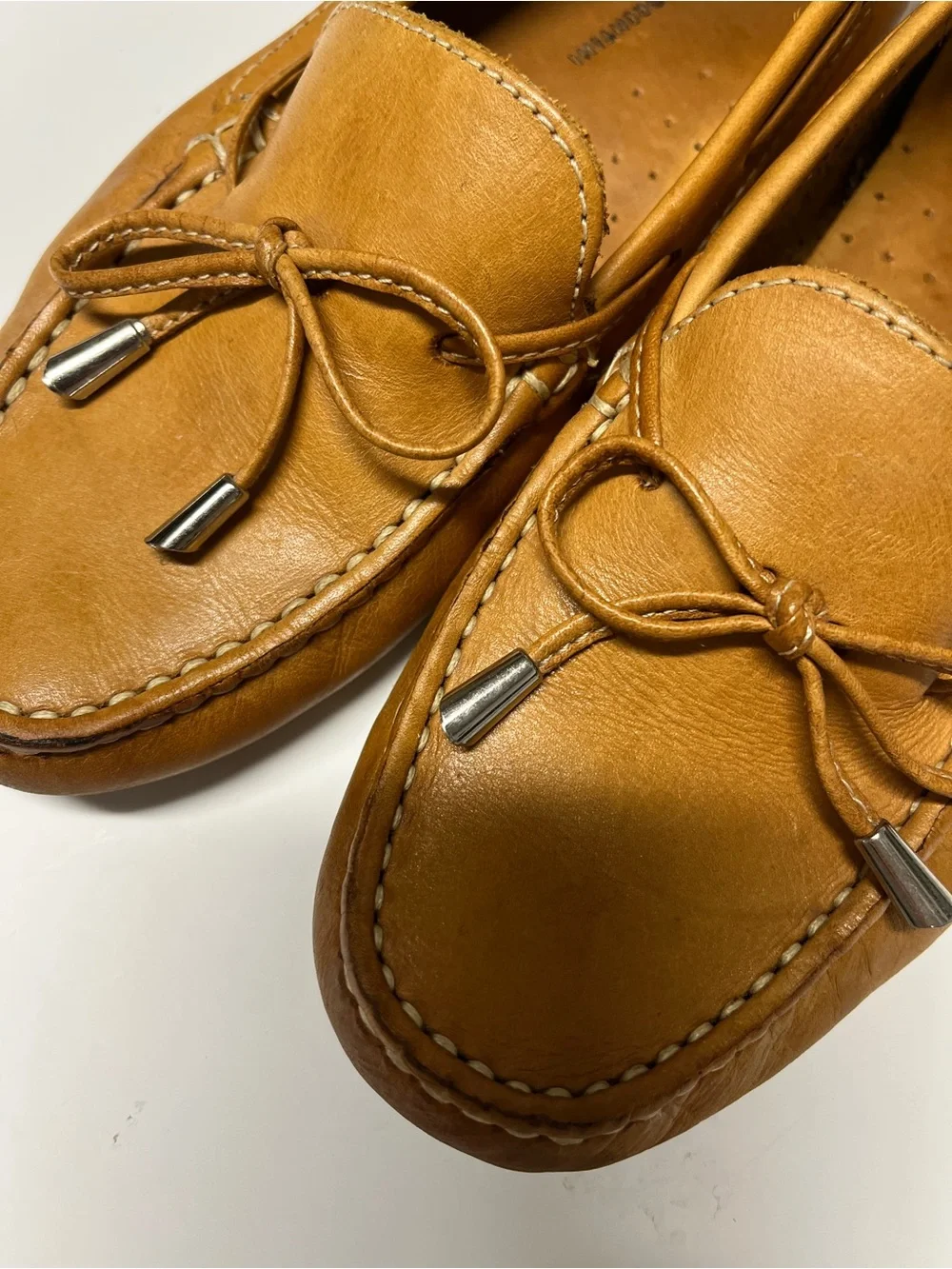 Mercanti Fiorentini Tan Leather size 6B Driving Loafers